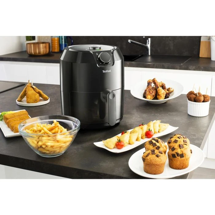 Tefal Fritteuse EY2018 Easy Fry Classic, 1500 Watt, Mit Timer, Heißluft, Für 4,2 Liter 2 Tefal Fritteuse EY2018 Easy Fry Classic, 1500 Watt, Mit Timer, Heißluft, Für 4,2 Liter – Bild 2