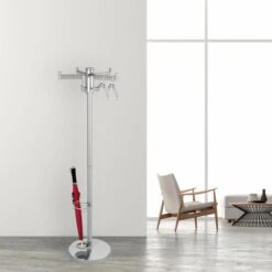 Kerkmann Garderobenständer Stilo, 6903, Mit 2 X 5 Haken, Metall, Alusilber -Angebote HausGlanz Store 3e082233c0ab5b0eafe87834b4b64579d1c8ff9c garderobenstaender kerkmann stilo 6903