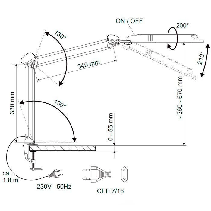 Maul Maulatlantic Schreibtischlampe LED Schwarz 5 Maul Maulatlantic Schreibtischlampe LED Schwarz – Bild 5