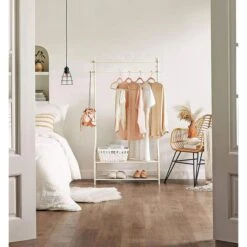 Songmics Garderobenständer HSR07W, Mit Schuhablage, Metall, Weiß -Angebote HausGlanz Store 415aa9daa991b2a6fb0e069ef071b39c9b7b1b8c garderobenstaender songmics hsr07w