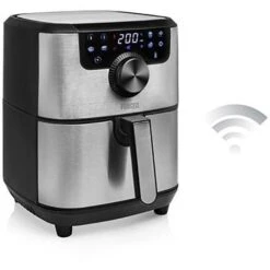 Princess Fritteuse Smart 182037 Heißluftfritteuse, 1500 W, App-Steuerung, Edelstahl, Ohne Öl, 4,5 L