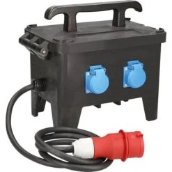 As-Schwabe Stromverteiler G-M24 16 A, 2m, 1 X CEE, 3 X Schutzkontakt, IP44, FI