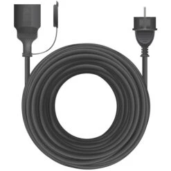 Arcas Strom-Verlängerungskabel, 25m, Schutzkontakt, Außen IP44, Schwarz