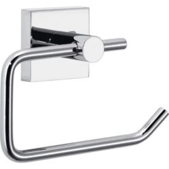 Tesa Toilettenpapierspender Ekkro, 40232, Ohne Bohren, Metall, Für 1 Kleinrolle, Silber