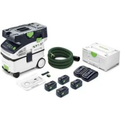 Festool Nass-Trockensauger Absaugmobil Cleantec, CTMC MIDI I-Plus, 15 L, 4x18V/5,0Ah, Staubklasse M