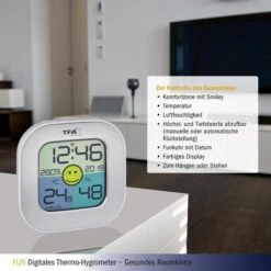 TFA Thermo-Hygrometer 30.5050.54 Innen, Digital, Silber -Angebote HausGlanz Store 4cea9bc00846a89ab8b8f39ff64a21273e3b15a6 thermo hygrometer tfa 30.5050.54 innen