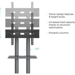 Onkron TV-Ständer TS1351-BLK, Schwarz, TV-Standfuß,32-65 Zoll, Mit Zwischenboden & Rollen -Angebote HausGlanz Store 4ddb239a5bda0518aec0ad478db15b503962e8be tv staender onkron ts1351 blk schwarz