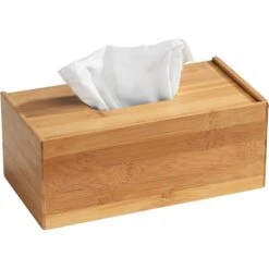 Wenko Kosmetiktücherbox Terra, 23925100, Bambus, BxHxT: 25 X 13 X 10 Cm, Braun