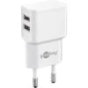 Goobay USB-Ladegerät 44952, 12W, 2,4A, Weiß, 2x USB A, 2 Port