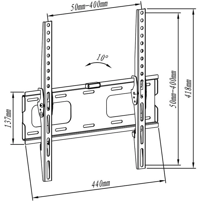 MyWall TV-Wandhalterung HP6-1BL, Schwarz, Neigbar, 32-55 Zoll 2 MyWall TV-Wandhalterung HP6-1BL, Schwarz, Neigbar, 32-55 Zoll – Bild 2