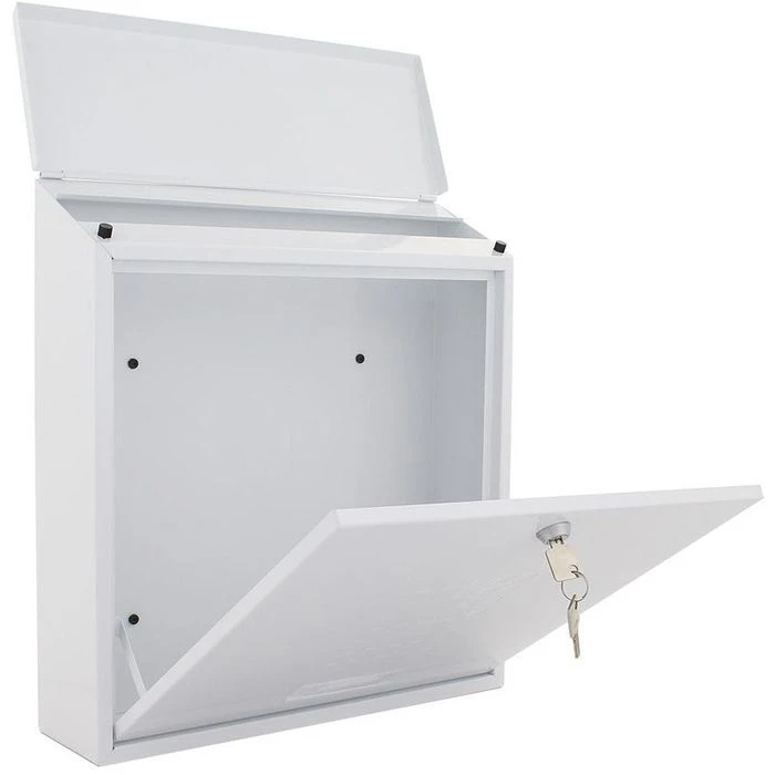 Rottner Briefkasten T03429, Bolzano, Weiß, Aus Stahl, 36,5 X 40 X 11,5cm 3 Rottner Briefkasten T03429, Bolzano, Weiß, Aus Stahl, 36,5 X 40 X 11,5cm – Bild 3