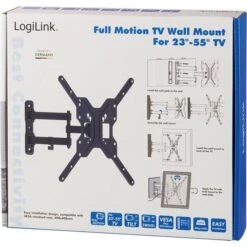 LogiLink TV-Wandhalterung BP0016, Schwarz, Neigbar, Schwenkbar, 23-55 Zoll -Angebote HausGlanz Store 54640e47669cae61d9aeb4a464beecfaedb27ff1 tv wandhalterung logilink bp0016 schwarz
