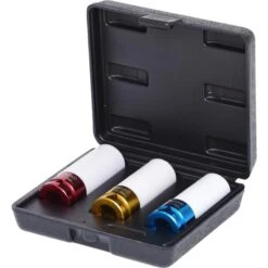 Ks Tools KS-Tools Steckschlüssel 515.1005, 3-teilig, 17, 19, 21mm Schlüsselweite - 85mm Länge, 1/2 Zoll