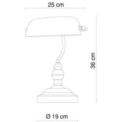 Globo Schreibtischlampe Antique Bankerlampe, Messing Poliert, Standfuß, Grün -Angebote HausGlanz Store 59763c788bc28cc9bbc918425fd95706dd0643c3 schreibtischlampe globo antique bankerlampe