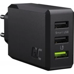 Green-Cell USB-Ladegerät ChargeSource 3, 30W, 2.4A, Schwarz, 3x USB A, 3 Port