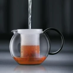 Bodum Tee-Kanne Assam 1844-01 Glas, Mit Kunststoff-Sieb, French Press, Schwarz, 1,0 L -Angebote HausGlanz Store 5c4f17e675682528860a536203004bbc396a16a6 tee kanne bodum assam 1844 01 glas