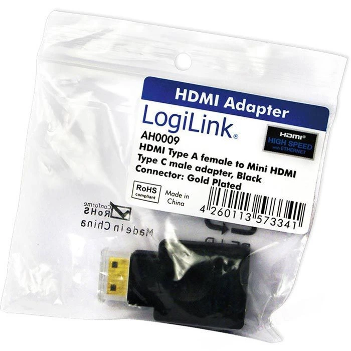 LogiLink HDMI-Adapter AH0009 HDMI Mini-HDMI, HDMI A Buchse / Mini HDMI Stecker 2 LogiLink HDMI-Adapter AH0009 HDMI Mini-HDMI, HDMI A Buchse / Mini HDMI Stecker – Bild 2