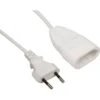 Böttcher-AG Strom-Verlängerungskabel, 2m, Eurostecker, Weiß
