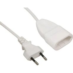 Böttcher-AG Strom-Verlängerungskabel, 2m, Eurostecker, Weiß