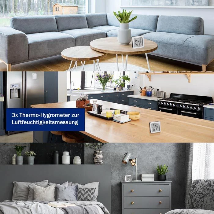 TFA Thermometer 95.2019.54 Innen, Digital, Mit Hygrometer, 3 Stück 3 TFA Thermometer 95.2019.54 Innen, Digital, Mit Hygrometer, 3 Stück – Bild 3
