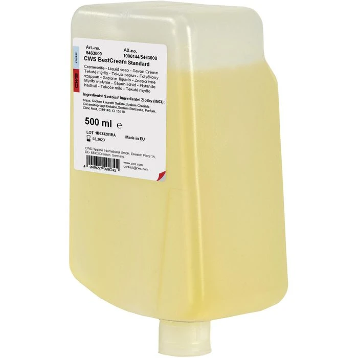 CWS Seife Best Cream Standard, 5463000, Flüssigseife, Nachfüller, 500ml 1 CWS Seife Best Cream Standard, 5463000, Flüssigseife, Nachfüller, 500ml
