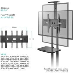 Onkron TV-Ständer TS1551-BLK, Schwarz, TV-Standfuß,32-65 Zoll, Mit Zwischenboden & Rollen -Angebote HausGlanz Store 647b7704d83195b5d2ef5dbd624044f0d406e647 tv staender onkron ts1551 blk schwarz
