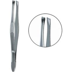 WUNDmed Pinzette 06-016, Schräg, Metall, 8,6 Cm