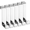 Wenko Kleiderhaken 4214062100, Für Die Tür, Silber, Edelstahl, 1 Haken, 6 Stück