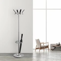 Kerkmann Garderobenständer New Public, 6284, Mit 12 Haken, Metall, Silber / Schwarz -Angebote HausGlanz Store 6acb709831b9497ea1570cc25174e2ed7109818d garderobenstaender kerkmann new public 6284