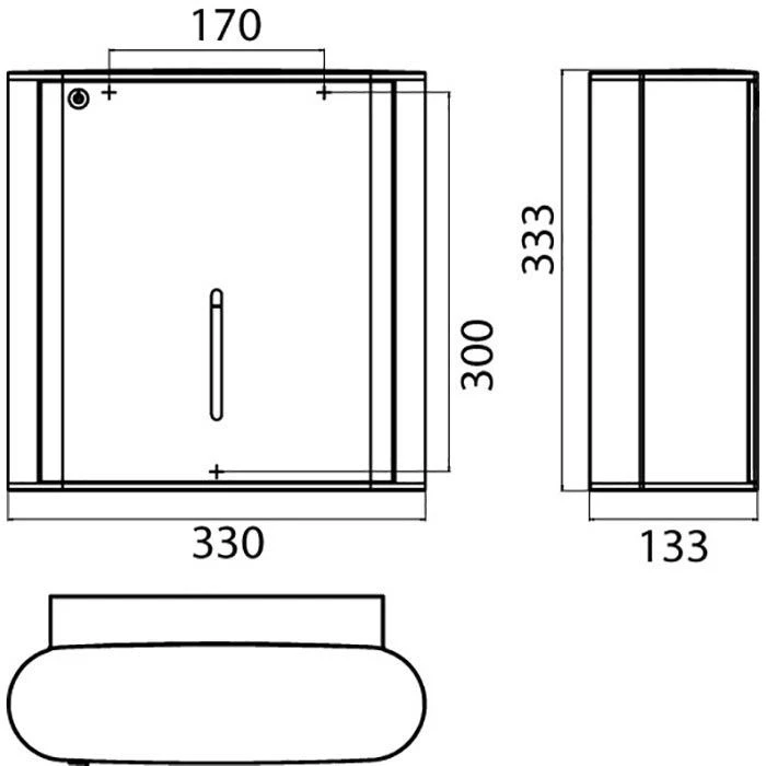 Emco Handtuchspender System 2, Metall, 500 Falthandtücher, Chrom 3 Emco Handtuchspender System 2, Metall, 500 Falthandtücher, Chrom – Bild 3