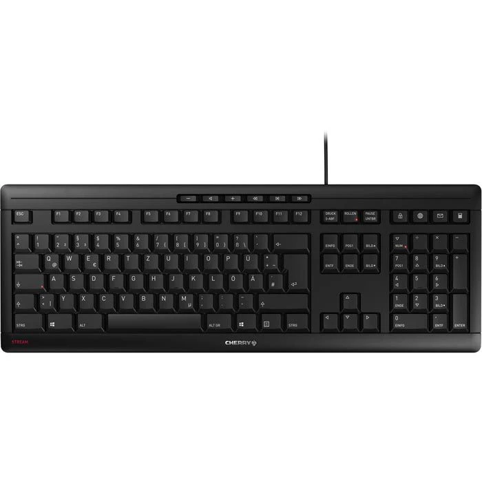Cherry Tastatur Stream JK-8500DE-2, Schwarz 1 Cherry Tastatur Stream JK-8500DE-2, Schwarz