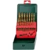 Metabo Bohrer HSS-TIN Bohrerkassette SP, 627156000, 19-teiliges Set, HSS-TIN Metallbohrer