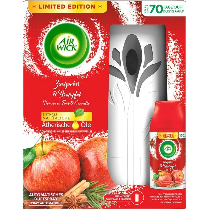 Airwick Raumduft Freshmatic Max, Starterset, 250 Ml, Zimtzauber & Bratapfel 1 Airwick Raumduft Freshmatic Max, Starterset, 250 Ml, Zimtzauber & Bratapfel