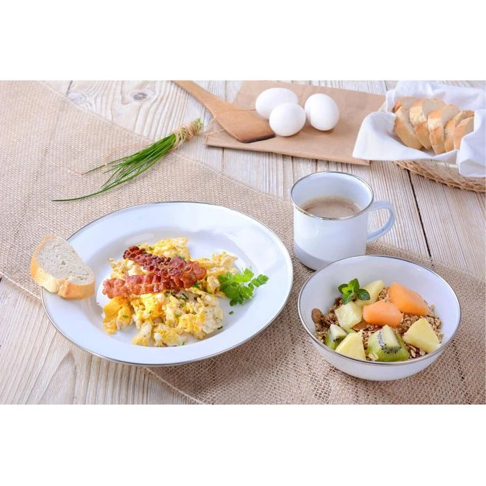 Gräwe Müslischale 730.SCH.C1, Stahlbelech Emailliert, Weiß, 15cm, Set, 4 Stück 3 Gräwe Müslischale 730.SCH.C1, Stahlbelech Emailliert, Weiß, 15cm, Set, 4 Stück – Bild 3