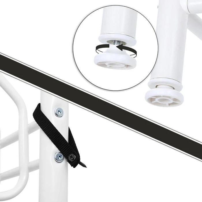 Songmics Garderobenständer HSR04W, Mit 18 Haken, Metall, Weiß 5 Songmics Garderobenständer HSR04W, Mit 18 Haken, Metall, Weiß – Bild 5