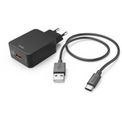 Hama USB-Ladegerät 133755, 19,5W, 3,6A, Schwarz, 1x USB A, 1 Port, Mit USB-C Kabel -Angebote HausGlanz Store 704891d9885de05bb392eb52c68241dc002aa067 usb ladegeraet hama 133755 19 5w 3 6a