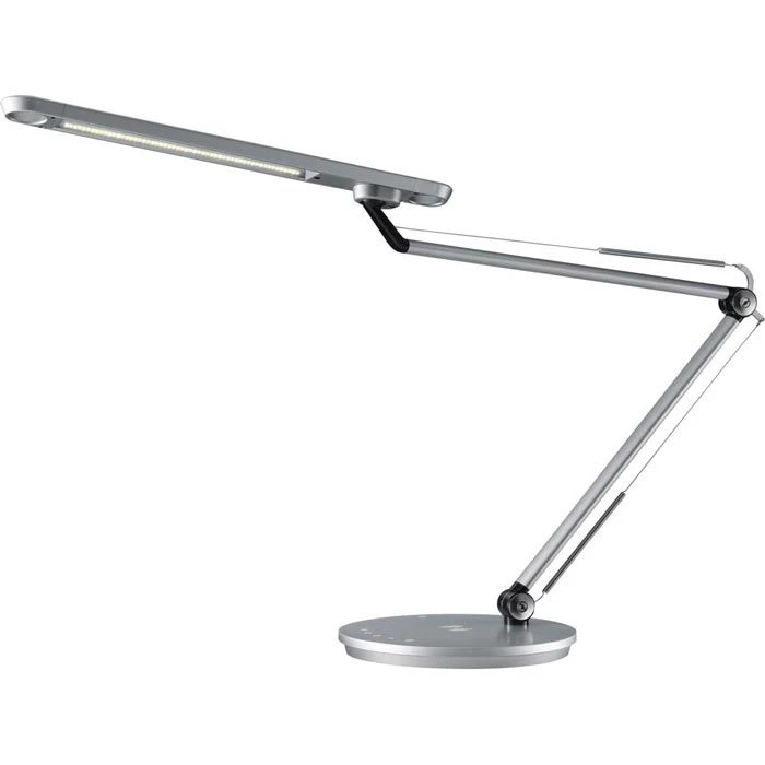 Hansa Schreibtischlampe LED Smart Silber, Dimmbar, USB, QI-Ladegerät, Mit Standfuß 1 Hansa Schreibtischlampe LED Smart Silber, Dimmbar, USB, QI-Ladegerät, Mit Standfuß