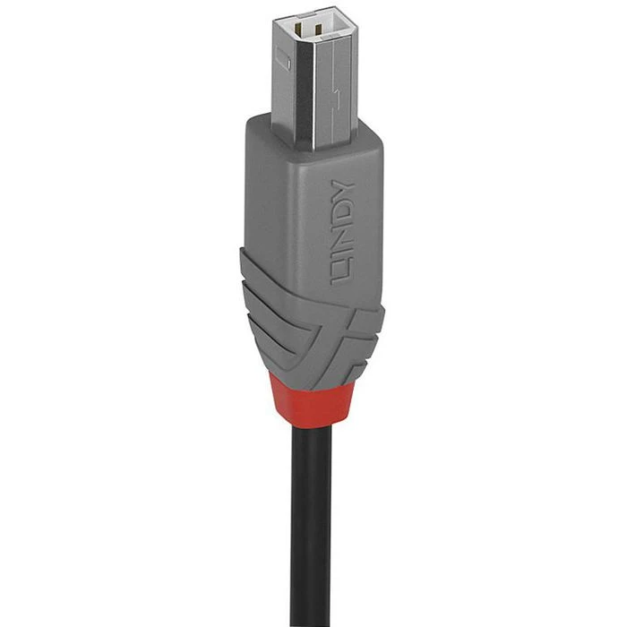 Lindy USB-Kabel 36675 Anthra Line, USB 2.0, 5 M, Anschlusskabel, A Stecker / B Stecker 3 Lindy USB-Kabel 36675 Anthra Line, USB 2.0, 5 M, Anschlusskabel, A Stecker / B Stecker – Bild 3