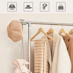 Songmics Garderobenständer LLR401, Mit Rollen, Ausziehbar, Metall, Silber / Grau 8 Songmics Garderobenständer LLR401, Mit Rollen, Ausziehbar, Metall, Silber / Grau -Angebote HausGlanz Store 74e955e9378d5cc7a3ea9c2d9df284d1e113066d garderobenstaender songmics llr401