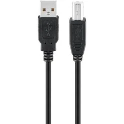Goobay USB-Kabel 96185 USB 2.0, 1 M, Anschlusskabel, A Stecker / B Stecker, Schwarz
