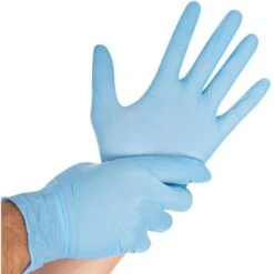 Franz-Mensch Einmalhandschuhe Safe Light, 2705, Nitril, Puderfrei, Blau, 100 Stück, Größe M -Angebote HausGlanz Store 78a8dcd3dd4237529c51324ba33be70ea551d6c7 einmalhandschuhe franz mensch safe light 2705