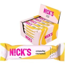 NICKS Schokoriegel Crunchy Caramel, 588g, Je 28g, 21 Riegel