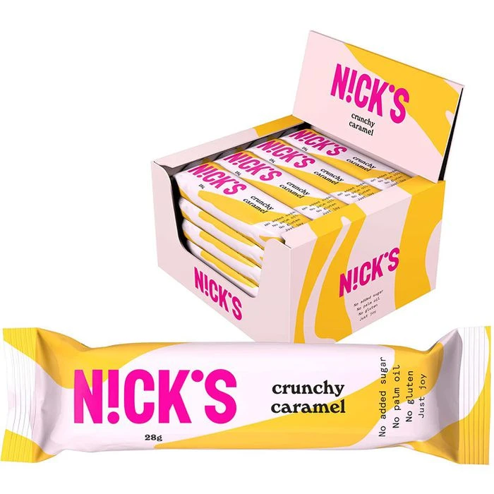 NICKS Schokoriegel Crunchy Caramel, 588g, Je 28g, 21 Riegel 1 NICKS Schokoriegel Crunchy Caramel, 588g, Je 28g, 21 Riegel