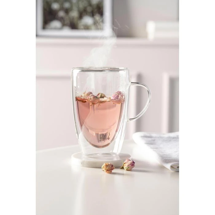 Leonardo Kaffeegläser Duo Tasse 053063, Doppelwandig, Mit Henkel, 400ml, 4 Stück 2 Leonardo Kaffeegläser Duo Tasse 053063, Doppelwandig, Mit Henkel, 400ml, 4 Stück – Bild 2