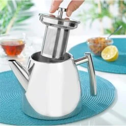 Esmeyer Tee-Kanne Brighton 199-831, Edelstahl, Mit Edelstahl-Sieb, Doppelwandig, Silber, 1,2 L -Angebote HausGlanz Store 7a32a6a38286d39d2050295eaec16c13282808ca tee kanne esmeyer brighton 199 831 edelstahl