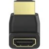 Hama HDMI-Adapter 205164, 90 Grad Gewinkelt, HDMI A Buchse / HDMI A Stecker, Nach Oben