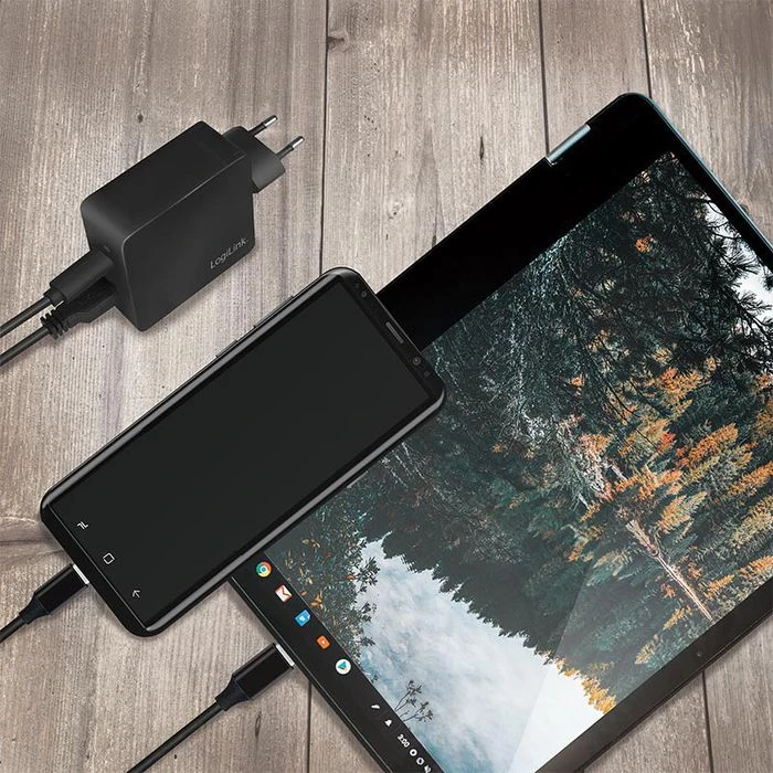 LogiLink USB-Ladegerät PA0220, 18W, 3A, Schwarz, 1x USB C, 1x USB A, 2 Port 7 LogiLink USB-Ladegerät PA0220, 18W, 3A, Schwarz, 1x USB C, 1x USB A, 2 Port – Bild 7