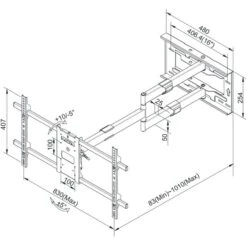 MyWall TV-Wandhalterung H27-1XL, Schwarz, Ultralang, Neigbar, Schwenkbar, 42-90 Zoll -Angebote HausGlanz Store 8037838540b13cd1657aff40179a1069ee6f017f tv wandhalterung mywall h27 1xl schwarz