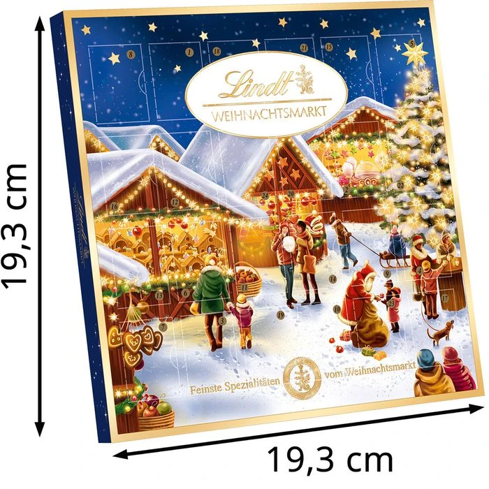 Lindt Adventskalender Weihnachtsmarkt, Pralinenauswahl, Tischkalender Zum Aufstellen 115g 4 Lindt Adventskalender Weihnachtsmarkt, Pralinenauswahl, Tischkalender Zum Aufstellen 115g – Bild 4