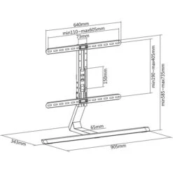 MyWall TV-Ständer HP38L, Schwarz, TV-Standfuß, 37-75 Zoll -Angebote HausGlanz Store 86ccfe8d5b540d3965a0ed66b7432312e32091ec tv staender mywall hp38l schwarz